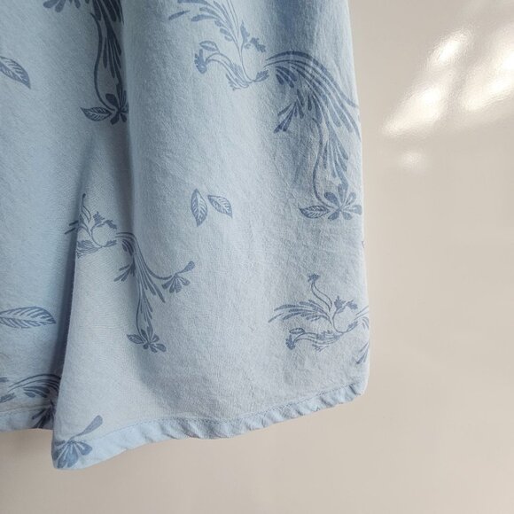 Organic Cotton Light Blue Sundress With Floral Patterns Womans Large Horny Toad - Picture 10 of 10